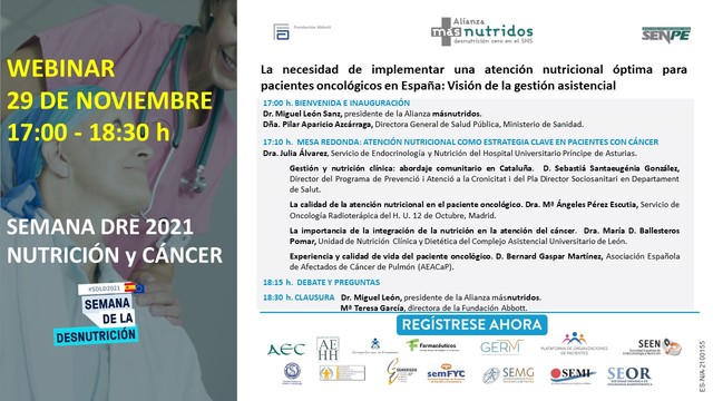 29 noviembre encuentro nutrición y cáncer